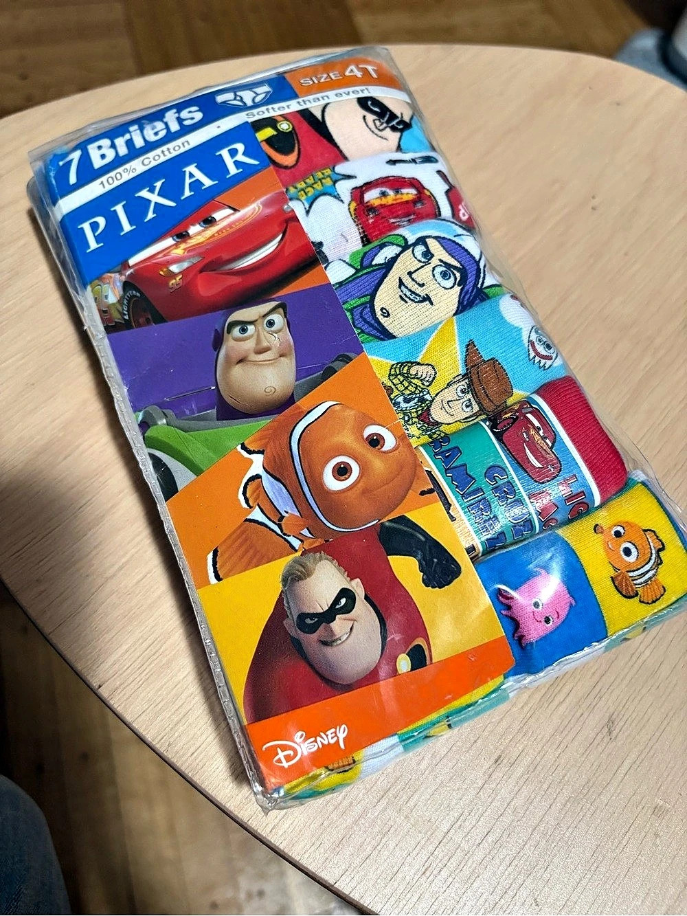 Disney Pixar 7 Boys' Briefs Boys 4T Cotton Briefs NWT